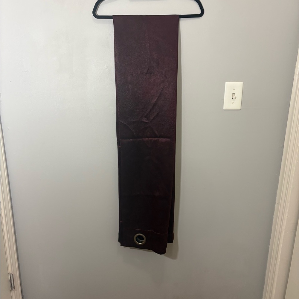 Elegant burgandy blackout energy saving curtain panel - Picture 9 of 10